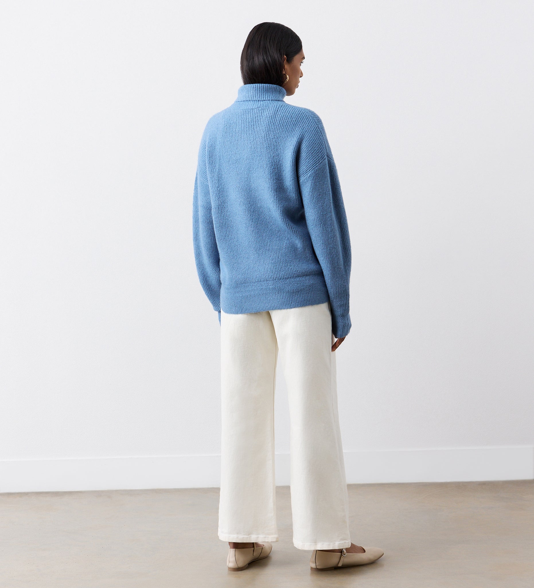 Women's Jumper - Blue Roll Neck - Tillie - product view 4