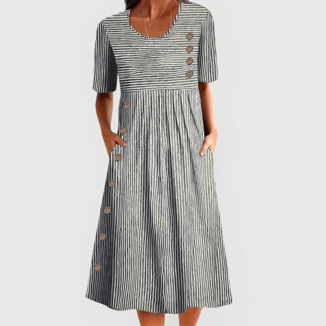 Women's Midi Dress - Striped - Demi - product view 2