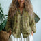 Women's Shirt - Vintage Leaf Print - Brianna - product view 3