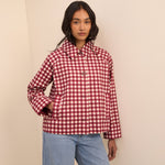 Women's Jacket - Red Gingham Oyanti Swing - product view 2