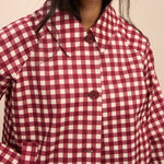 Women's Jacket - Red Gingham Oyanti Swing - product view 4