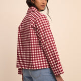 Women's Jacket - Red Gingham Oyanti Swing - product view 5