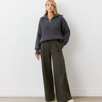 Women's Jumper - Charcoal Half Zip Funnel Neck - Wilma - product view 2