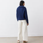 Women's Jumper - Navy Half Zip Funnel Neck - Wilma - product view 4