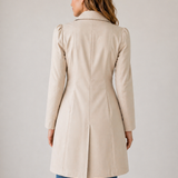 Women’s Tailored Trench Coat – Short Buttoned Fit