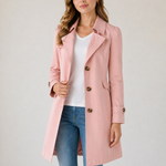 Women’s Tailored Trench Coat – Short Buttoned Fit