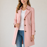 Women’s Tailored Trench Coat – Short Buttoned Fit
