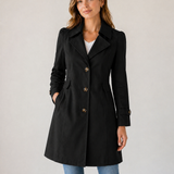 Women’s Tailored Trench Coat – Short Buttoned Fit