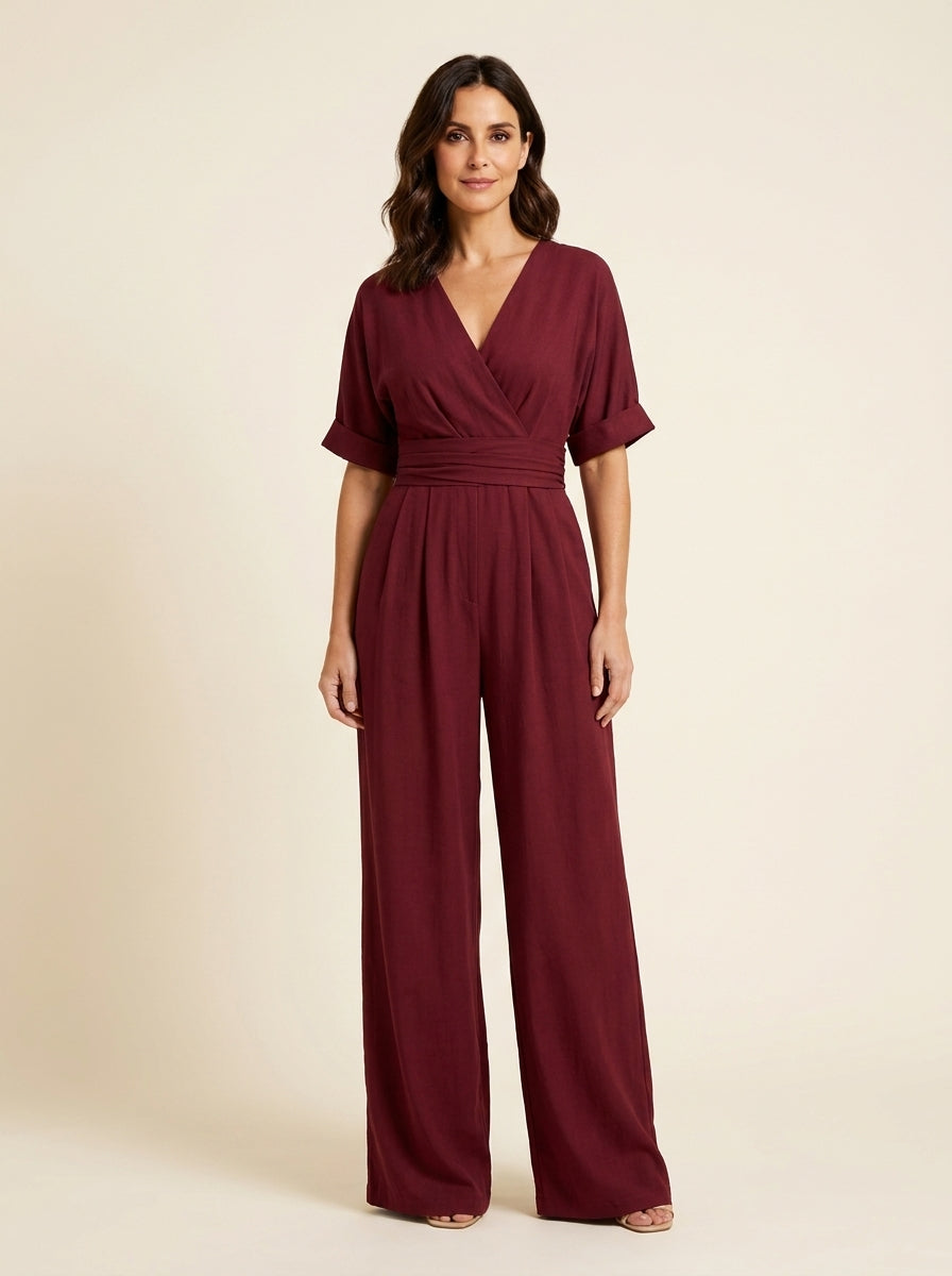 Women's Jumpsuit - Wide-Leg - Genevieve - product view 1
