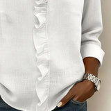 Women's Blouse - Lightweight V-Neck - Chloe - product view 9
