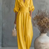 Women's Jumpsuit - Wide-Leg - Genevieve - product view 12