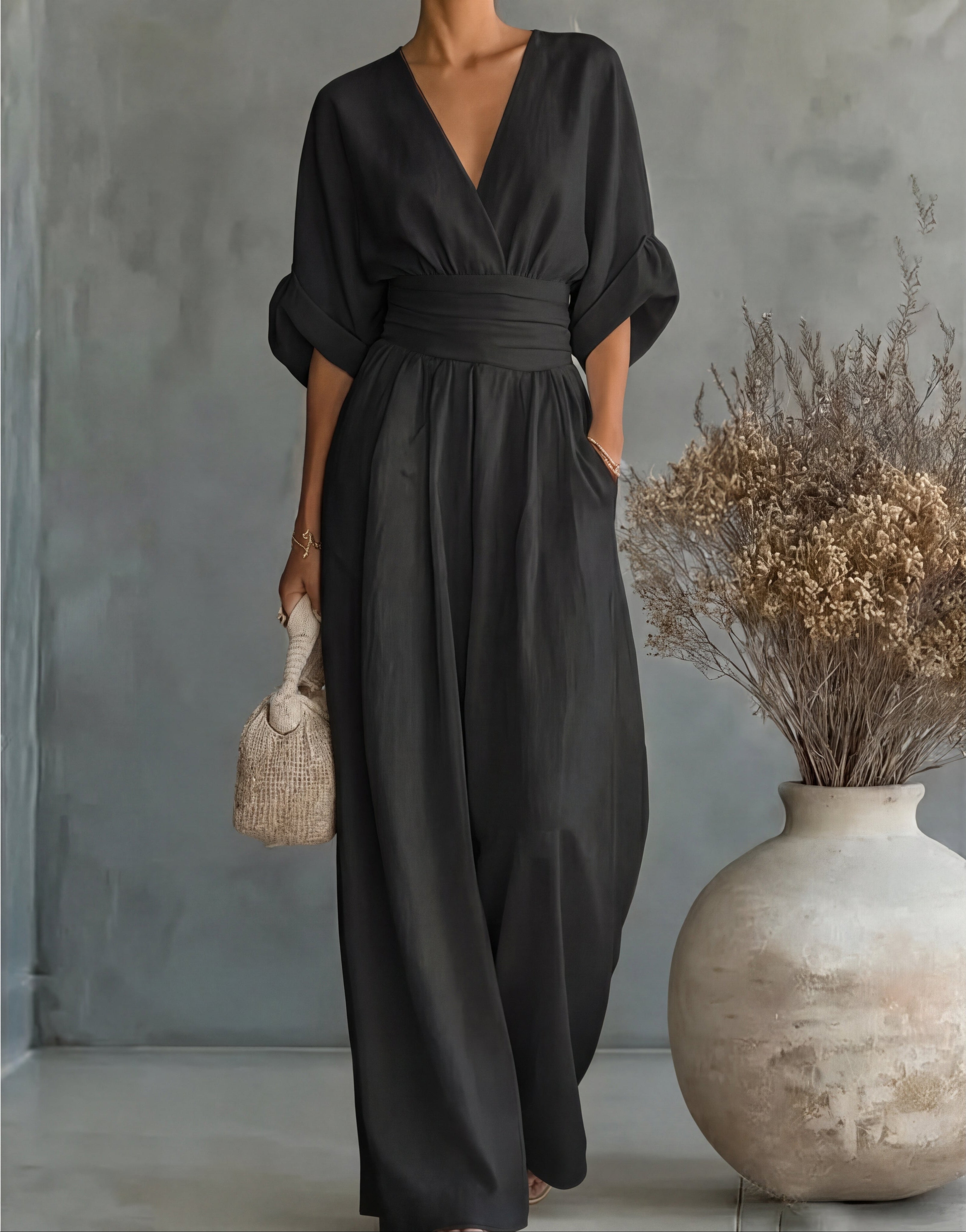 Women's Jumpsuit - Wide-Leg - Genevieve - product view 13