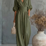 Women's Jumpsuit - Wide-Leg - Genevieve - product view 16