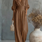 Women's Jumpsuit - Wide-Leg - Genevieve - product view 17