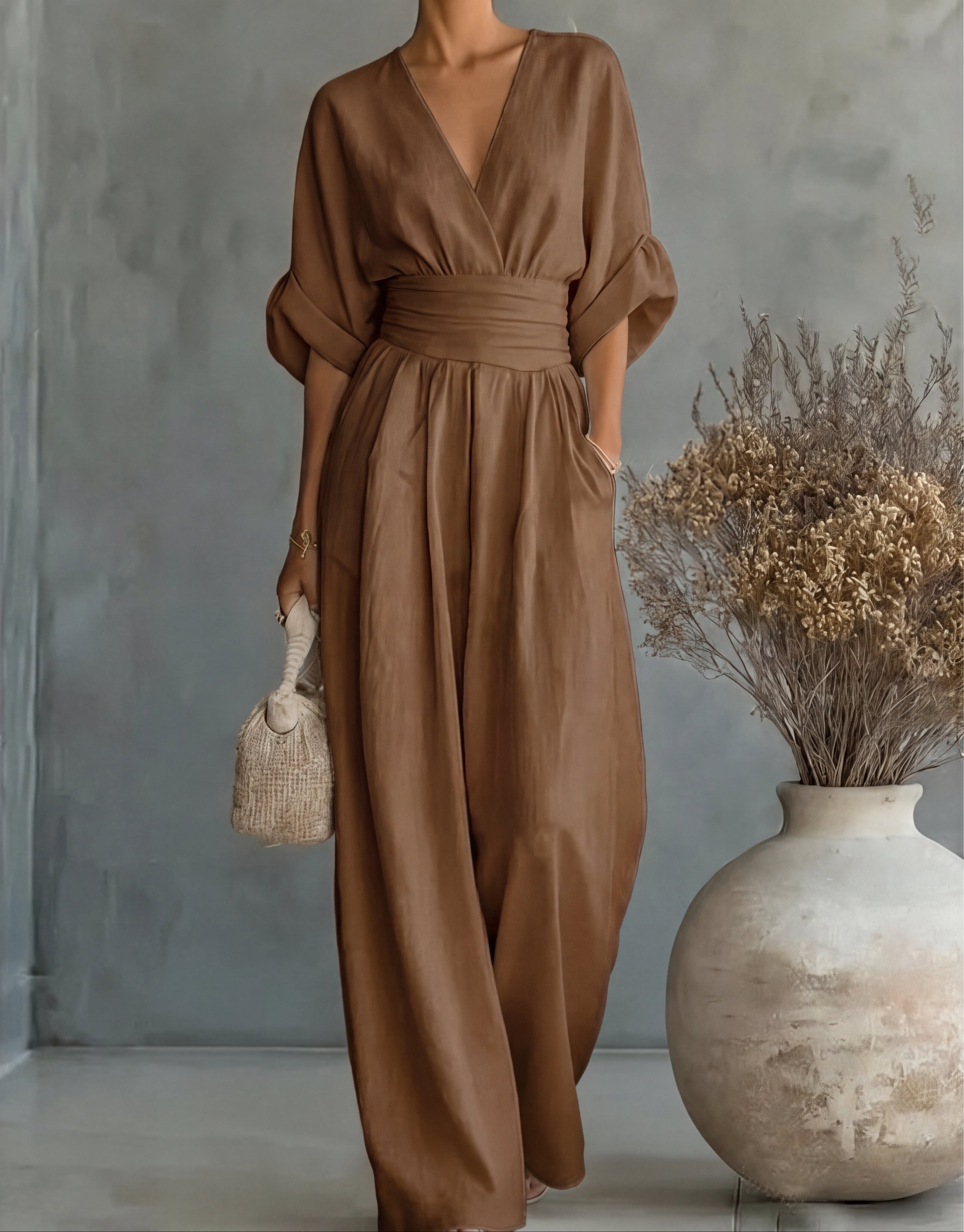 Women's Jumpsuit - Wide-Leg - Genevieve - product view 17