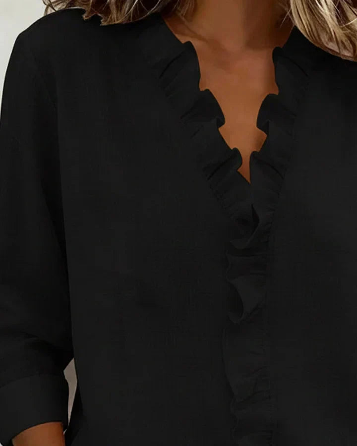 Women's Blouse - Lightweight V-Neck - Chloe - product view 6