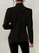 Elegant Cable Knit Cropped Jacket for Women with Stand Collar Long Sleeve Button Front Fitted Style