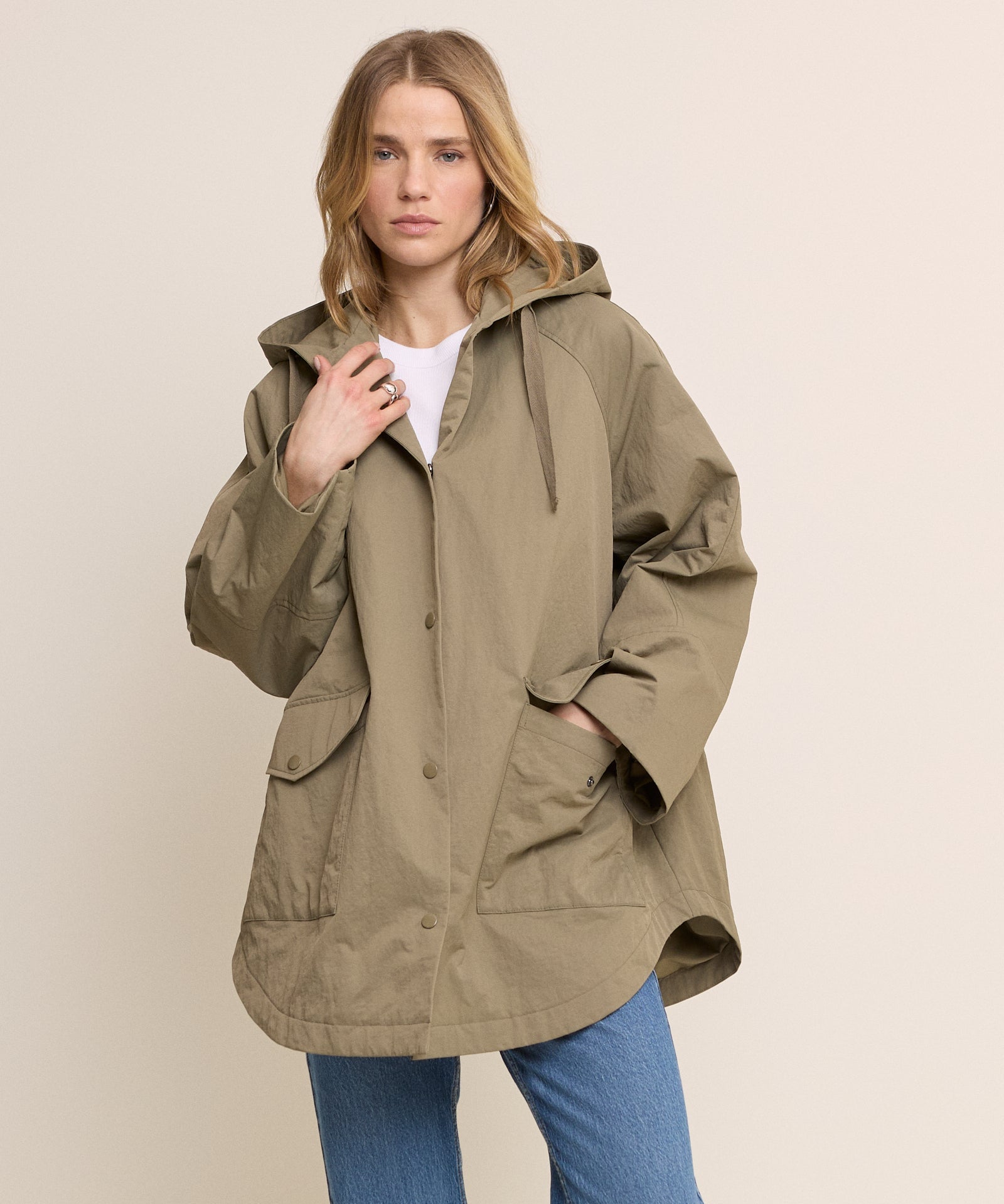 Women's Jacket - Green Hooded Parka