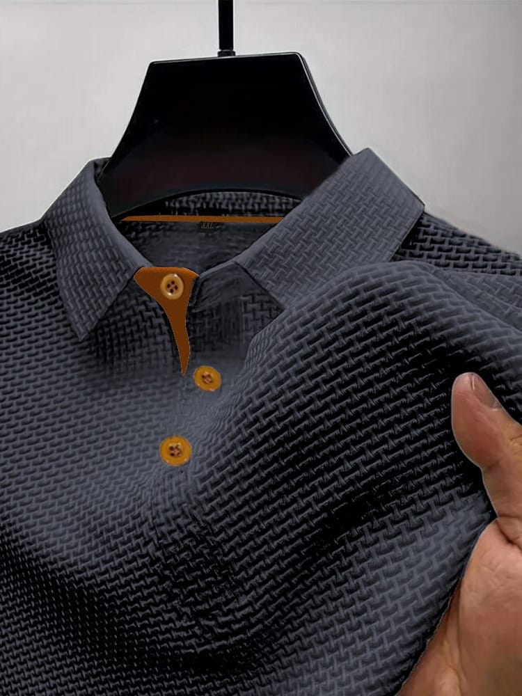 Men's Shirt - Textured Polo - Harrison - product view 4