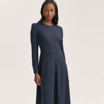 Women's Midi Dress - Navy Ponte Jersey - Carla - product view 2