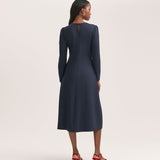 Women's Midi Dress - Navy Ponte Jersey - Carla - product view 4