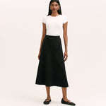 Women's Skirt - Black Ponte Jersey Midi - Mae - product view 1