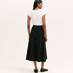 Women's Skirt - Black Ponte Jersey Midi - Mae - product view 4