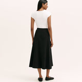Women's Skirt - Black Ponte Jersey Midi - Mae - product view 4