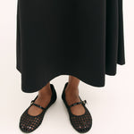Women's Skirt - Black Ponte Jersey Midi - Ruth - product view 3