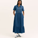 Women's Midi Dress - Indigo Denim - Tania - product view 1