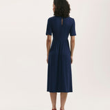 Women's Midi Dress - Navy Jersey T-Shirt - Kathryn - product view 4