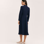 Women's Midi Dress - Navy Crepe - Lucia - product view 4