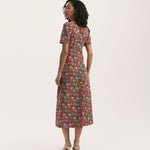 Women's Midi Dress - Red Ditsy Crepe Tea - Marie - product view 4