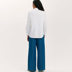 Women's Shirt - White Cotton Rich - Mimi - product view 4