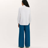 Women's Shirt - White Cotton Rich - Mimi - product view 4