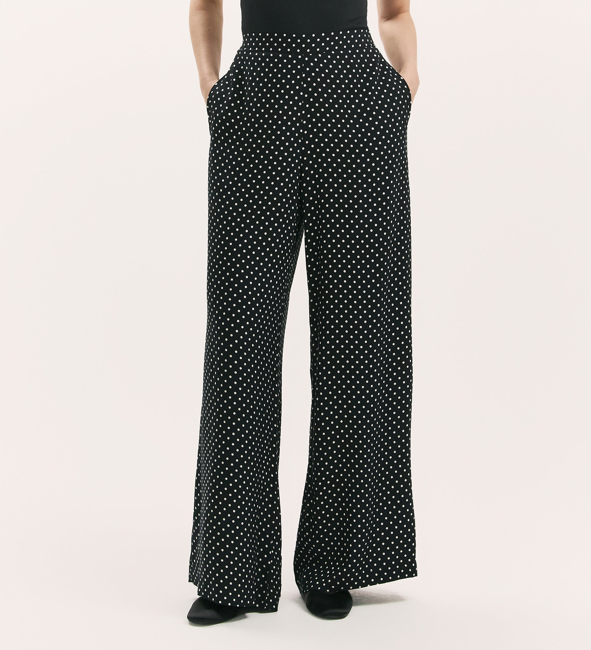 Women's Trousers - Black Polka Dot - Nat - product view 2