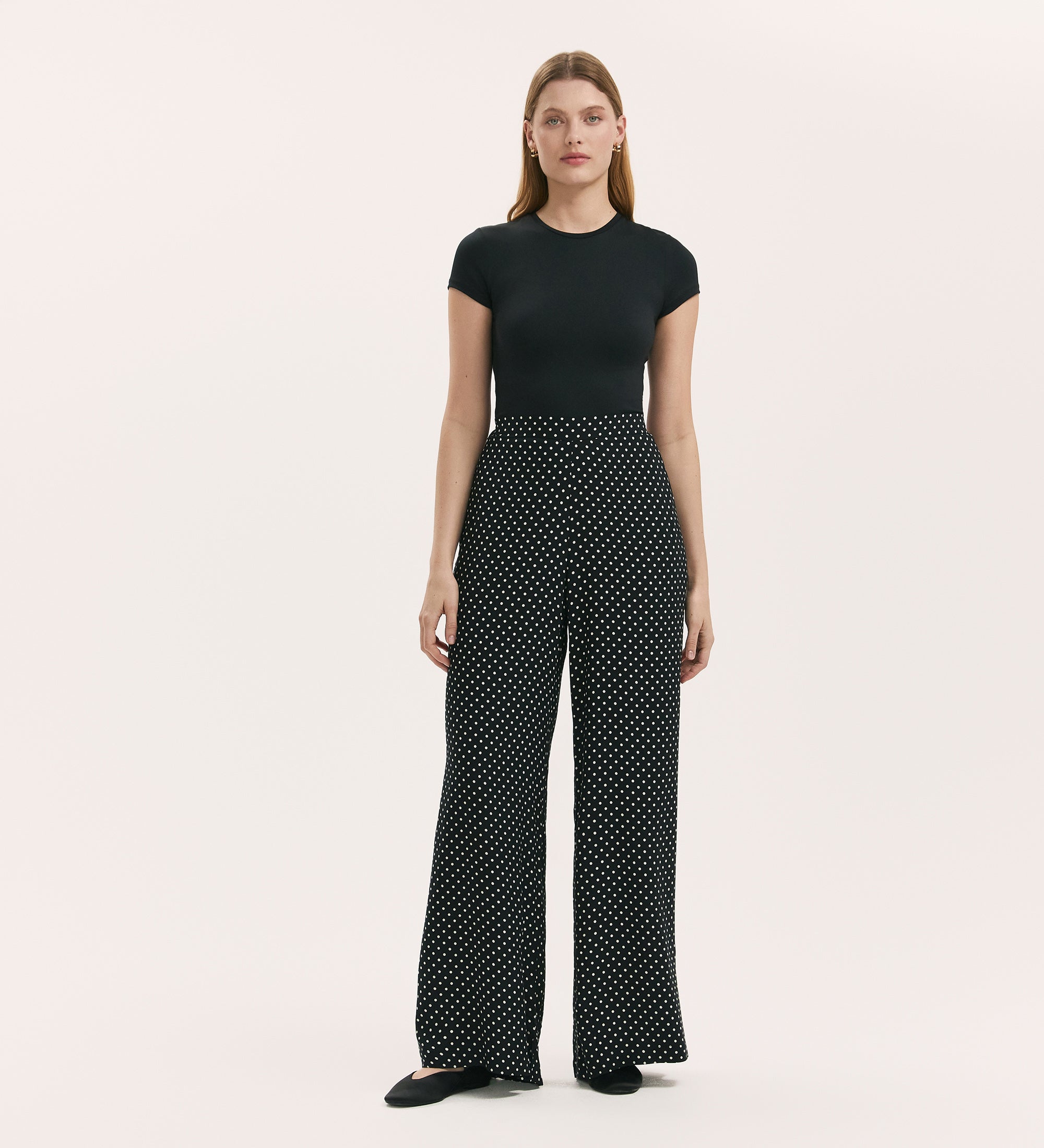 Women's Trousers - Black Polka Dot - Nat - product view 1