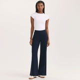 Women's Trousers - Navy Ponte Jersey Wide Leg - Reyna - product view 1