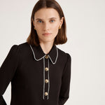 Women's Mini Dress - Black Ponte Jersey - Ronnie - product view 3