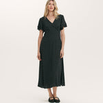Women's Midi Dress - Black Polka Dot Tea - Saskia - product view 1