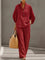 Women's Two-Piece Set - Wide Leg and Collar 2 Piece Set - Vienna - product view 4
