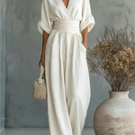 Women's Jumpsuit - Wide-Leg - Genevieve - product view 5