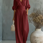 Women's Jumpsuit - Wide-Leg - Genevieve - product view 9