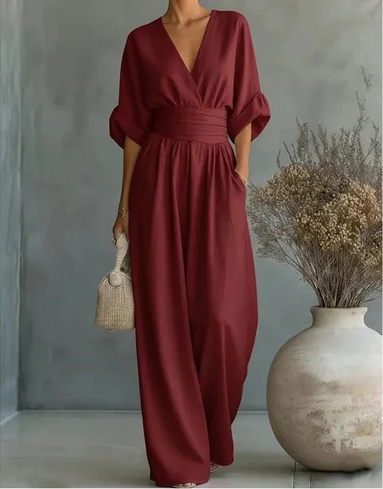 Women's Jumpsuit - Wide-Leg - Genevieve - product view 9