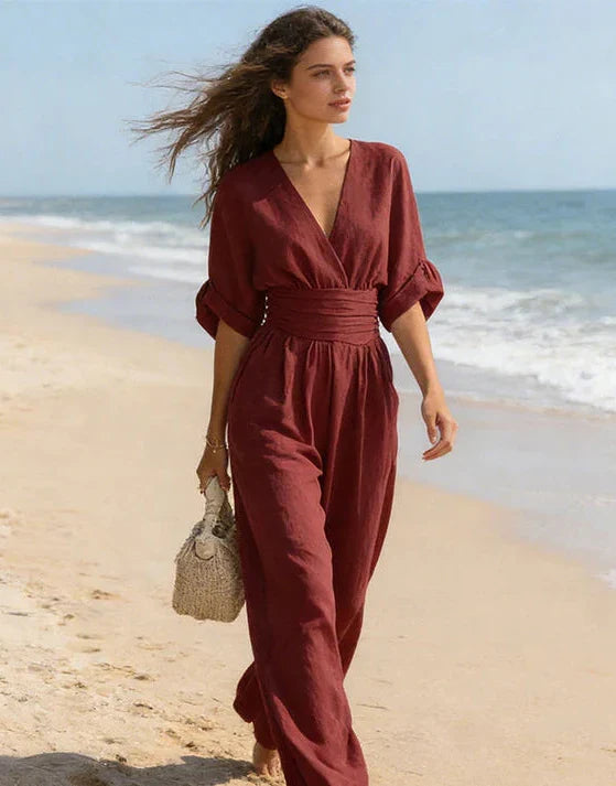Women's Jumpsuit - Wide-Leg - Genevieve - product view 7