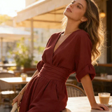 Women's Jumpsuit - Wide-Leg - Genevieve - product view 8
