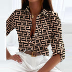 Women's Blouse - Collared Printed - Novalie - product view 12